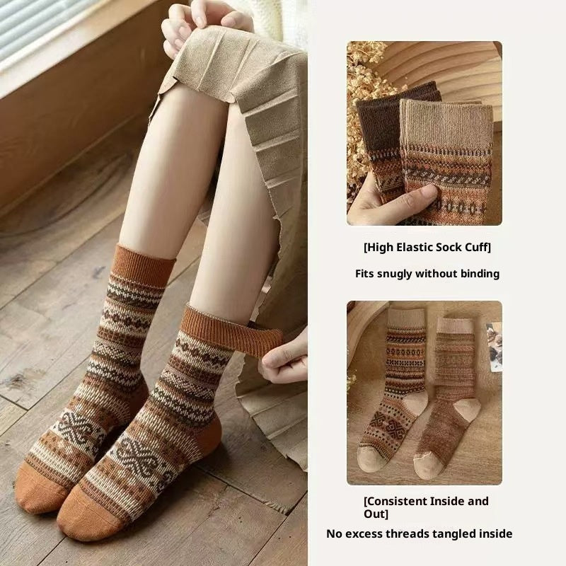 Charming Retro Mid-calf Socks