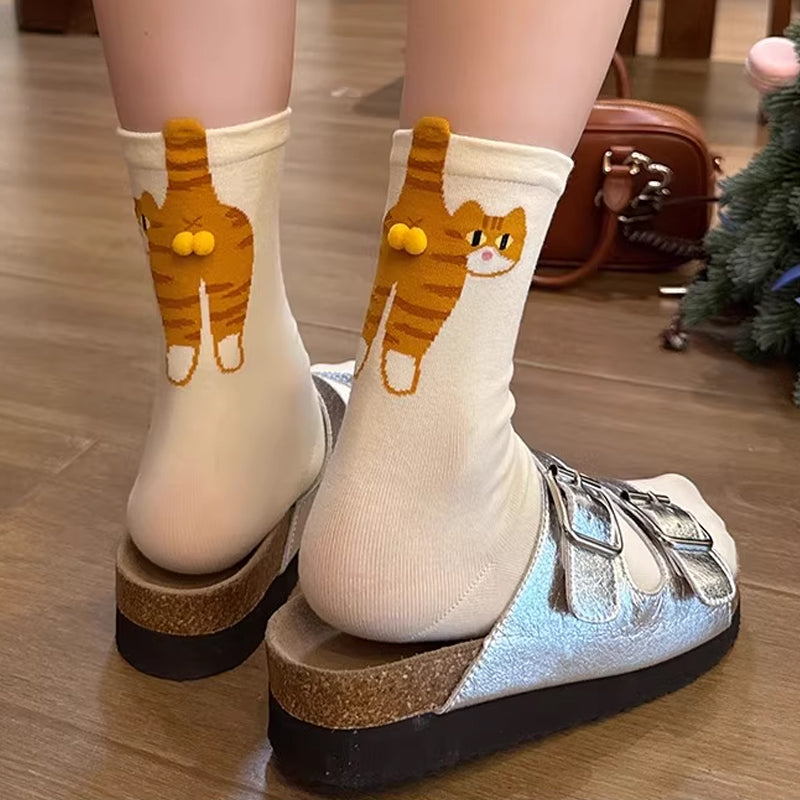 Novelty Cute Cat Sport Socks