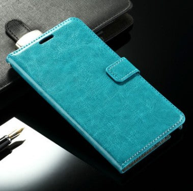 PU Wallet Flip Phone Case-Blue